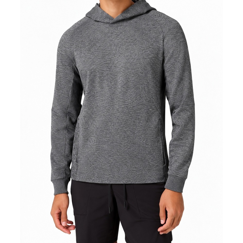 Lululemon Textured Tech Hoodie Men's M Graphite Grey Vapor Training